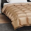 vidaXL Winter Dekbed Goud 200 x 200 cm Satijn en Microfiber