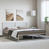 vidaXL Bedframe met hoofdbord metaal wit 183x213 cm