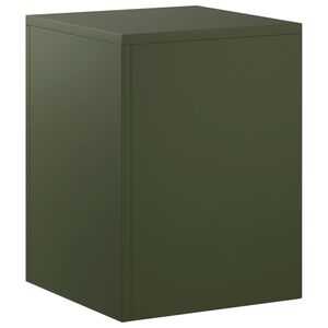 vidaXL Plantenstandaard Olijfgroen 30 x 30 x 40 cm weervast staal