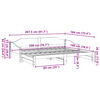 vidaXL Slaapbank met onderschuifbed 90x200 cm massief grenenhout wit