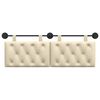 vidaXL Hangend Hoofdeinde Wandgemonteerd Cr&egrave;me 150 x 55 x 7 cm Stof