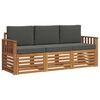 vidaXL Sofa-Sets 3 st Natuurlijk en Antraciet Massief Acaciahout