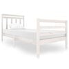 vidaXL Bedframe massief hout wit 90x200 cm