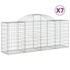 vidaXL Schanskorven 7 st gewelfd 200x50x80/100 cm gegalvaniseerd ijzer