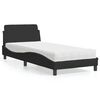 vidaXL Bed met matras "Dover" fluweel zwart 90x200 cm