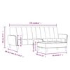 vidaXL Slaapbank 2-zits met voetenbank fluweel cr&egrave;mekleurig