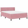vidaXL Boxspringbed met matras Roze 190 x 140 cm Fluweel