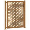 vidaXL Poort met kruisontwerp 100x150 cm weervast staal