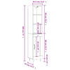 vidaXL Hoge kast 34,5x34x180 cm bewerkt hout sonoma eikenkleurig