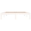 vidaXL Bedframe massief hout wit 135x190 cm