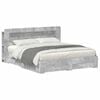 vidaXL Bedframe met opslag Betongrijs 200 x 200 cm Bewerkt hout