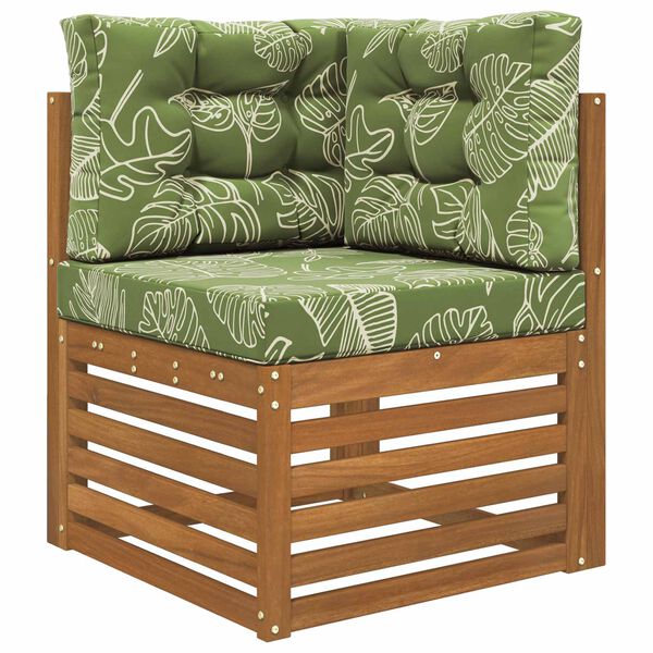 vidaXL Buiten bankkussen 3 pcs Bladontwerp Polyester