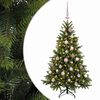 vidaXL Kunstkerstboom met kerstbal 120 cm 150 LED's Warmwit