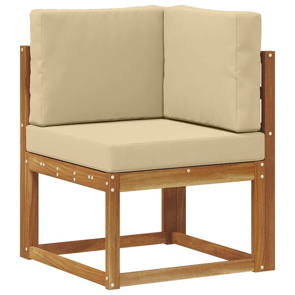 vidaXL Buiten bankenset met kussen 7 pcs Natuurlijk en Beige