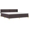 vidaXL Boxspringbed met matras Donkerbruin 200 x 200 cm Polyester