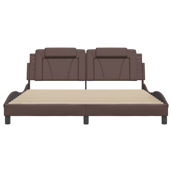 vidaXL Bedframe "Viana" zonder matras kunstleer bruin 180x200 cm