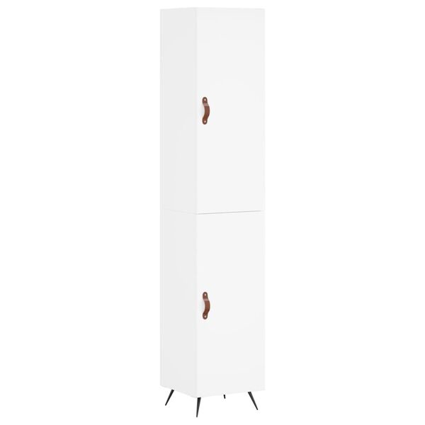 vidaXL Hoge kast 34,5x34x180 cm bewerkt hout wit