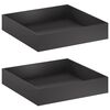 vidaXL Plantenbak 2 st Zwart 100 x 100 x 20 cm Koudgewalst staal