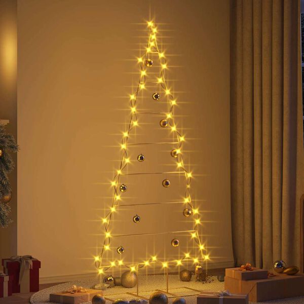 vidaXL Metalen kerstboom met standaard Goud 180 cm Poedergecoat staal