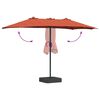 vidaXL Tuinparasol Terracotta 385 x 209 x 244 cm Polyester