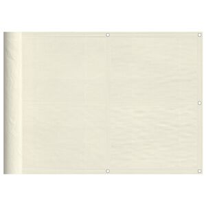 vidaXL Balkonscherm 75x700 cm 100% oxford polyester cr&egrave;mekleurig