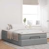 vidaXL Ottoman bed met matras 120x200cm stof lichtgrijs