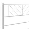 vidaXL Bedframe met hoofd- en voeteneinde metaal wit 120x200 cm