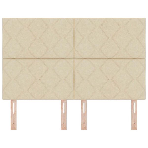 vidaXL Hoofdbord Cr&egrave;me 160 cm Stof