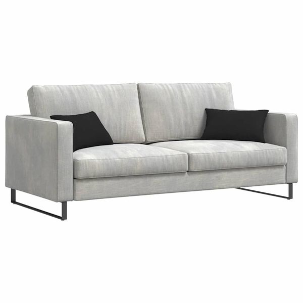 vidaXL Sofa Kussens 2 stuks Zwart 50 x 30 cm Stof