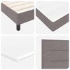 vidaXL Boxspringbed met matras met hoofdeinde Taupe 100 x 200 cm Stof