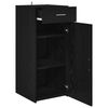 vidaXL Dressoir met lade Zwart Eiken 42,5 x 40 x 93 cm Bewerkt hout