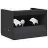 vidaXL Kogel Trap Box Zwart 29 x 22 x 20 cm Staal