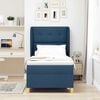 vidaXL Boxspringbed met Matras Donkergrijs 90x190 cm Blauw 80 x 200 cm