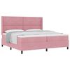 vidaXL Boxspringbed met matras Roze 200 x 200 cm Fluweel