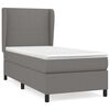 vidaXL Boxspring met matras stof donkergrijs 90x190 cm