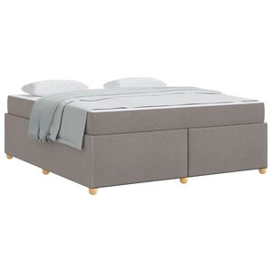 vidaXL Bedframe met matras Taupe 180 x 200 cm Stof