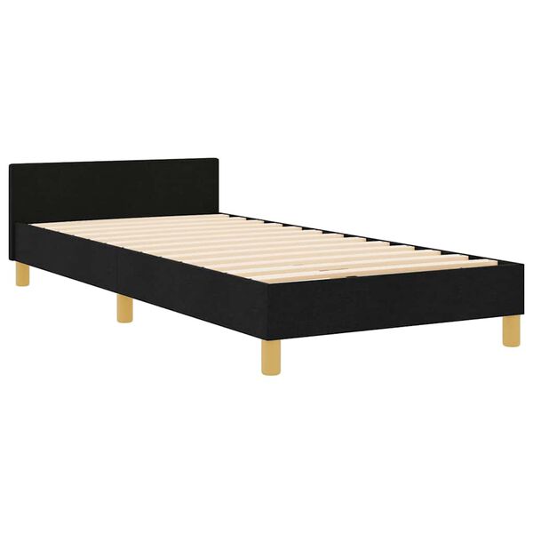 vidaXL Bedframe met hoofdeinde Zwart 100 x 200 cm Stof