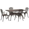 vidaXL Tuin eettafelset 5 st Brons Aluminium