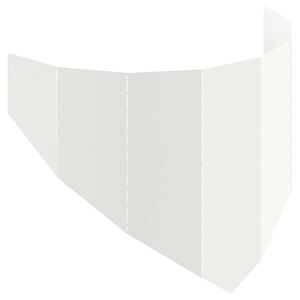 vidaXL Gazonrand 100 x 45 cm Staal Wit