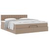 vidaXL Ottoman bed met matras 180x200cm kunstleer cappuccinokleurig