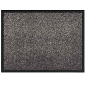 vidaXL Deurmat Lichtgrijs 60 x 40 x 1.2 cm Teddy Stof