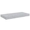vidaXL Wandschappen zwevend 2 st 50x23x3,8 cm MDF betongrijs