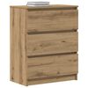 vidaXL Dressoir 60x35x76 cm bewerkt hout artisanaal eikenkleur