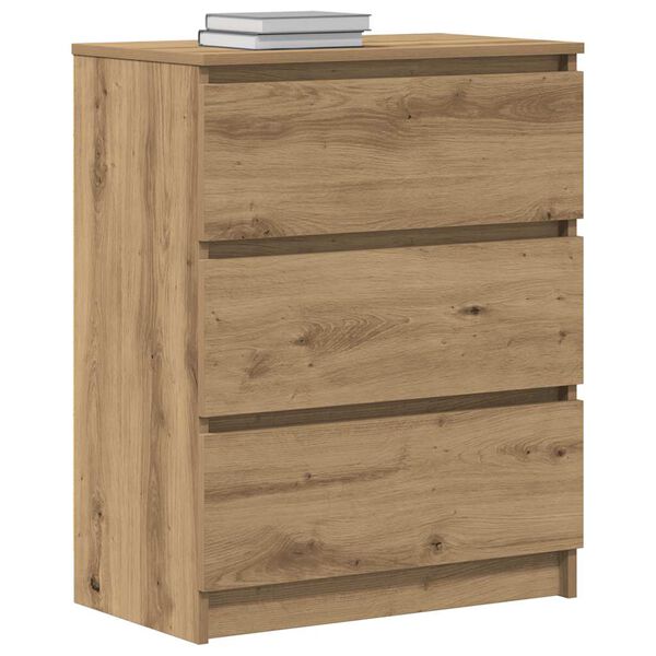 vidaXL Dressoir 60x35x76 cm bewerkt hout artisanaal eikenkleur