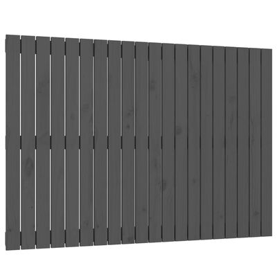 vidaXL Wandhoofdbord 127,5x3x90 cm massief grenenhout grijs
