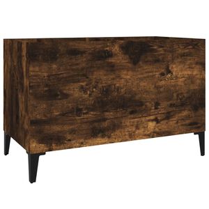 vidaXL Platenkast 74,5x38x48 cm bewerkt hout gerookt eikenkleurig