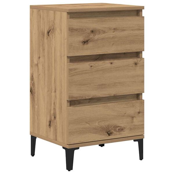 vidaXL Nachtkastje met lade Artisan Eiken 45 x 35 x 44 cm Bewerkt hout