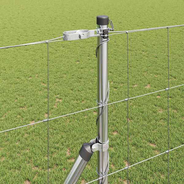 vidaXL Afrasteringspaal Gegalvaniseerd 50 x 1,4 m Staal