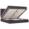 vidaXL Ottoman bed met matrassen 200x200cm stof donkerbruin