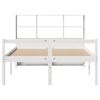 vidaXL Bed met boekenkast zonder matras grenenhout wit 140x190 cm